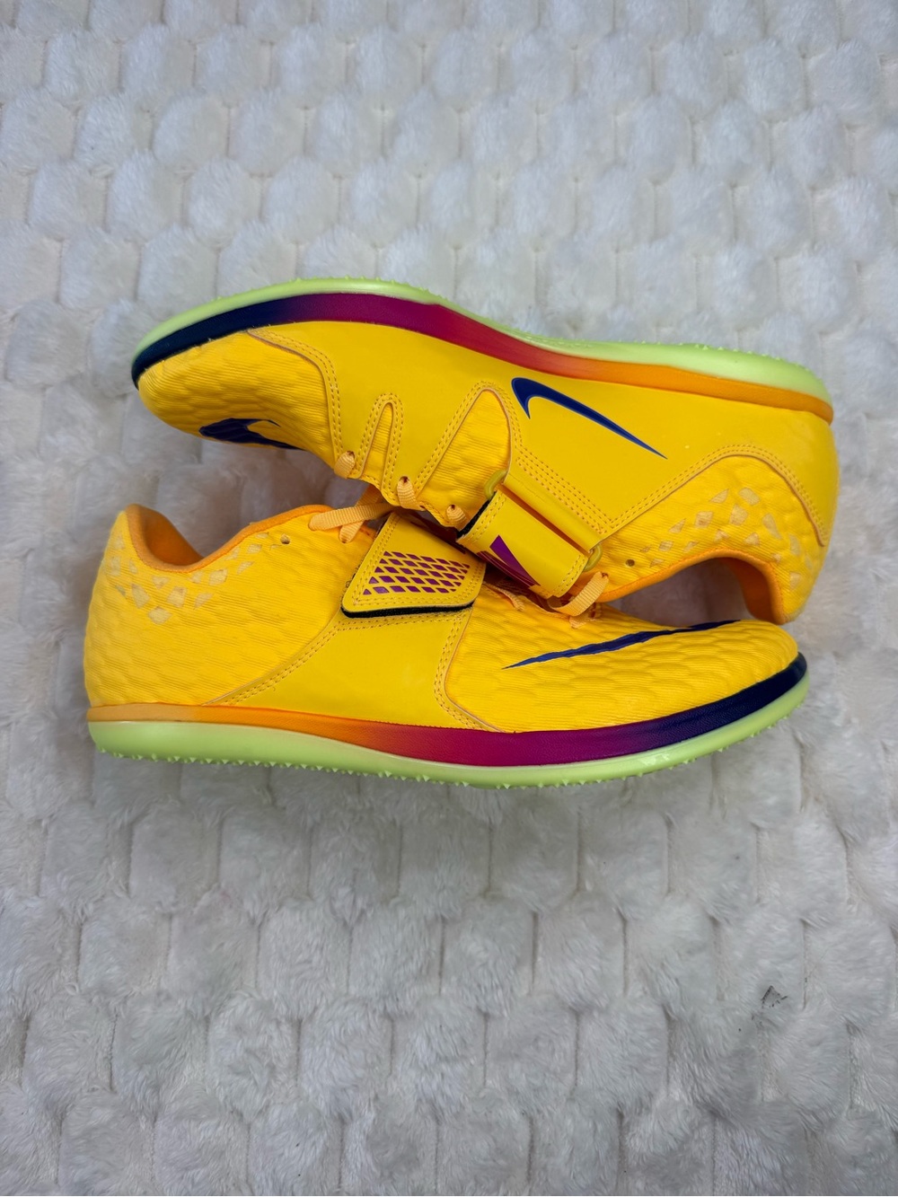 Nike Zoom High Jump Elite Spikes Citron Pulse FZ9636-800 Men's Size 9.5